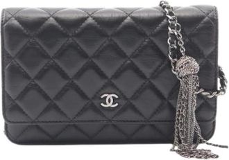 Chanel Pre-owned Vintage Cross Body Bag - Dames - Vintage Schoudertas - Zwart - ONE Size - Leer - Vintage