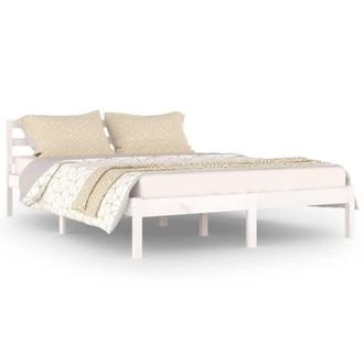 Berkfield Home Day Bed Solid Wood Pine 140x200 cm Double White