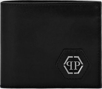 Philipp Plein Portafoglio bi-fold con placca logo