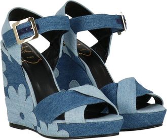 Roger Vivier Denim Wedge Sandal