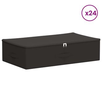 vidaXL Caja De Almacenamiento 24 Pcs Gris Antracita 70 X 40 X 18 Cm Vidaxl