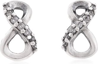 Pandora Sparkling Infinity Sterling Silver Stud Earrings