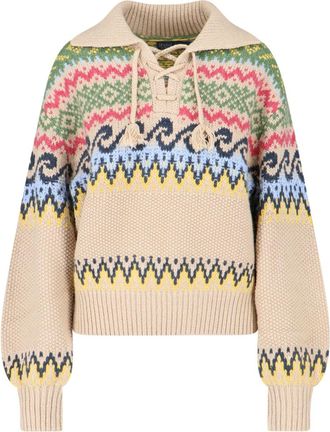 Polo Ralph Lauren Maglione Fair-Isle Lace Up