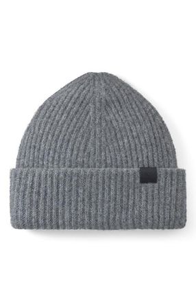 Mulberry Chunky Ribbed Beanie in Dark Grey Melange at Nordstrom