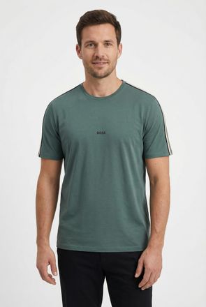 HUGO BOSS T-Shirt BOSS Unique, Herren, Gr. XXL, dunkelgr&uuml;n 304, Jersey, Obermaterial: 95% Baumwolle, 5% Elasthan, regular fit, Rundhals, Shirts T-Shirt, aus ela