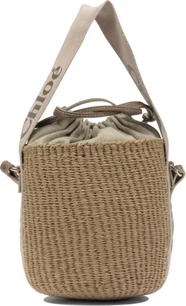 Chlo&eacute; Bucket Bags, female, Beige, ONE SIZE, Small Woody Shoulder Bag