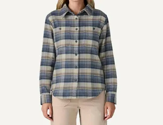 Patagonia Fjord Flannel Shirt In River Plaid: Barnacle Blue