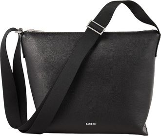 Sandro Grained leather satchel in Black at Nordstrom, Size Medium