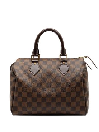 Louis Vuitton 2008 Damier Ebene Speedy 25 Boston tas - Bruin