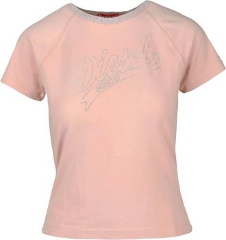 Diesel T-Shirts - Dames - T-shirts - Roze - XS - Katoen - Tops