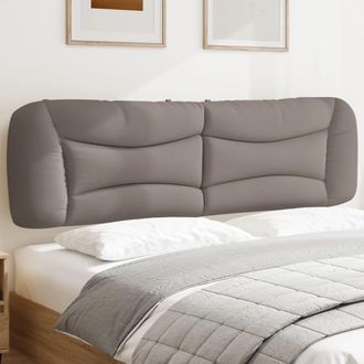 vidaXL Cabecero De Cama Acolchado Hvar Tela Gris Taup&eacute; 180 Cm Vidaxl