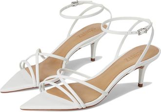 Schutz Desiree Mid Womens Wedge Shoes White : 6.5 M, Leather