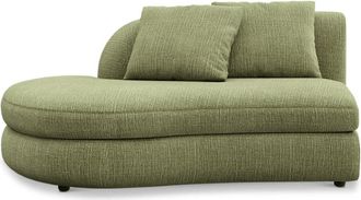 Castlery Fable Left Chaise Customized, (Washed Chenille) Moss, Machine Washable, Ultra Deep Seats for Sofas, Castlery