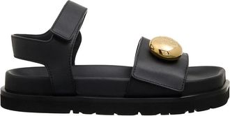 Loewe Sandals - Pebble Fussbett Sandal - black - Sandals for ladies