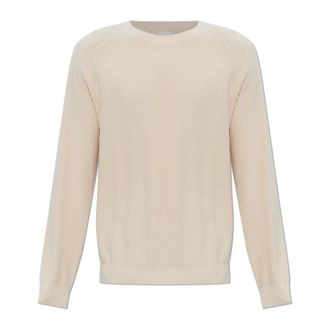 Paul Smith Round-neck Knitwear, male, Beige, Size: 2XL Ribbed Sweater