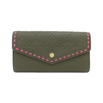 Louis Vuitton Green Leather Long Wallet (Bi-Fold) (Pre-Owned)