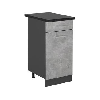 Vicco Mueble Bajo De Cocina R-line, Hormig&oacute;n, 40 Cm, Et Antracita