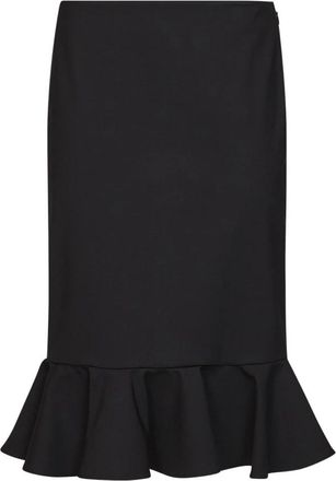 Giuseppe Di Morabito Rok met ruches aan de zoom - Dames - Midirokken - Zwart - M - Wol - Rokken