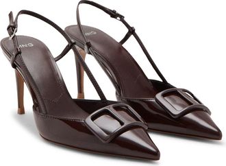 Mango Sonte Slingback Pump in Chocolate at Nordstrom, Size 8.5Us