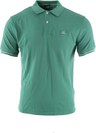 C.P. Company Groen poloshirt met uniek design - Heren - Polos - Groen - S - Katoen - Tops