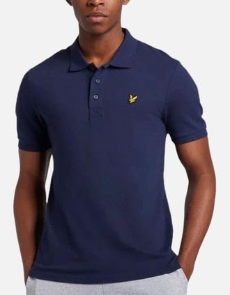 Lyle & Scott Mens Lyle & Scott Mens Polo Shirt Short Sleeve Summer Golf Tee Cotton Jersey Sports - Navy - Size: 36