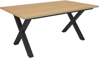 Skraut Home Mesa comedor efecto madera roble claro 167x90x74cm