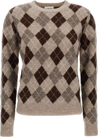 P.A.R.O.S.H. Plaid Wool-Blend Crewneck Sweater