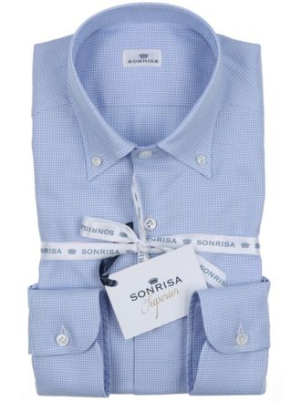 Sonrisa Light Blue Houndstooth Shirt
