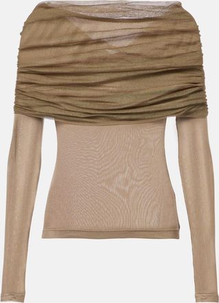 CHRISTOPHER ESBER Sonora Veiled ruched top