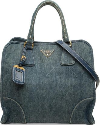 Prada Pre-owned Prada Denim Open Convertible Tote Ladies N7M3VEH9W627XGAJ