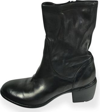 Lemargo Dafne Enkellaars - Dames - Laarzen met Hak - Zwart - 37 EU - Leer - Schoenen
