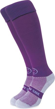 Wackysox Purple Knee Length Rugby Socks for Men and Women - Sports Socks for Walking, Riding, Hockey, Football, Running, Club and Team Activities