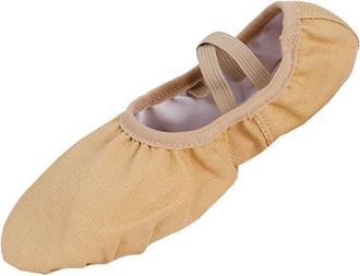 Generic Womens Ballet Shoes Casual Comfortable Split Sole Dance Flats Solid Color Foldable Classic Ballet Slippers for Dance Yoga Gymnastics Brown