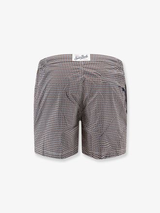MC2 Saint Barth Geometric-Patterned Nylon Bermuda Shorts - Brown