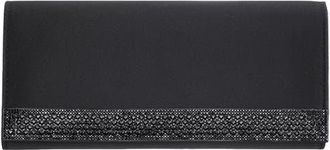 Nina Aurella Crystal Trim Clutch in Black at Nordstrom