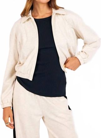 Sadie & Sage Metro Knit Jacket In Heather Oatmeal