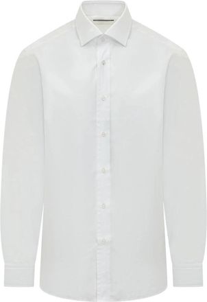 HUGO BOSS H-David Spread DB Shirt - Heren - Zakelijke Overhemden - Wit - 4XL - Katoen - Overhemden