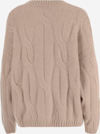 Allude Womens Cashmere And Silk Sweater Beige