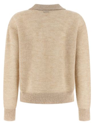 Brunello Cucinelli Womens Gold Wool Polo Shirt
