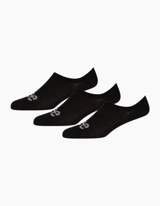 Lee Mens Chris 3 Pack No Show Liner Socks - Black - Size: 4/4.5/5/5.5/6/6.5