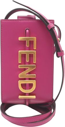 Fendi Pink Leather Phone Wallet (Pre-Owned)
