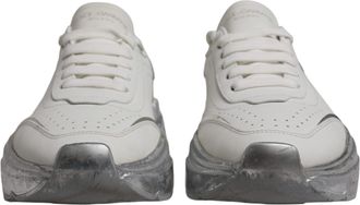 Dolce & Gabbana White Silver Daymaster Low Top Sneaker Womens Shoes (Pre-Owned)