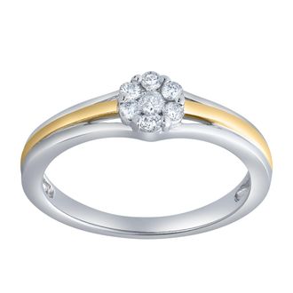 LuvMyJewelry Cherelle 0.20 Ct Natural Diamond 10K Gold Ring