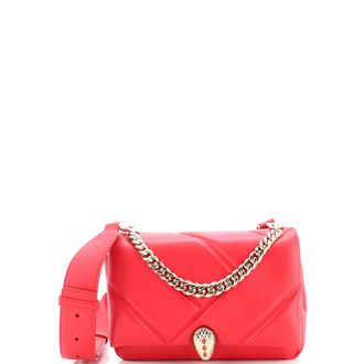 Bulgari Serpenti Cabochon Messenger Bag Diagonal Quilted Leather Small