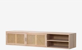 Sklum Sklum - Mueble Tv 150x35 Cm De Pared En Madera Ralik