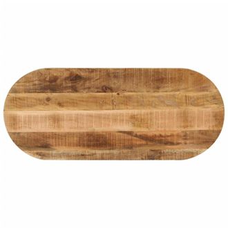 Berkfield Home Table Top 110x50x3.8 cm Oval Solid Wood Rough Mango in Brown