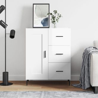 Berkfield Home Sideboard High Gloss White 69.5x34x90 cm Engineered Wood