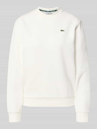 Lacoste Relaxed Fit Sweatshirt aus Baumwoll-Mix in Offwhite, Gr&ouml;&szlig;e 38