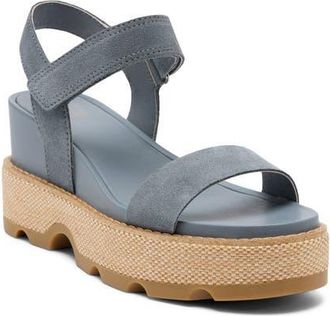Sorel Joanie IV Y Strap Wedge Sandal in Grey Ash/Gum 16 at Nordstrom, Size 11