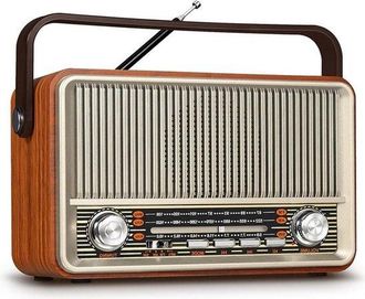No Brand Radio Port&aacute;til Vintage - Radio Am/fm/sw Con Bluetooth - Bater&iacute;a De 1800 Mah - Usb/tf/aux - Ideal Para Personas Mayores